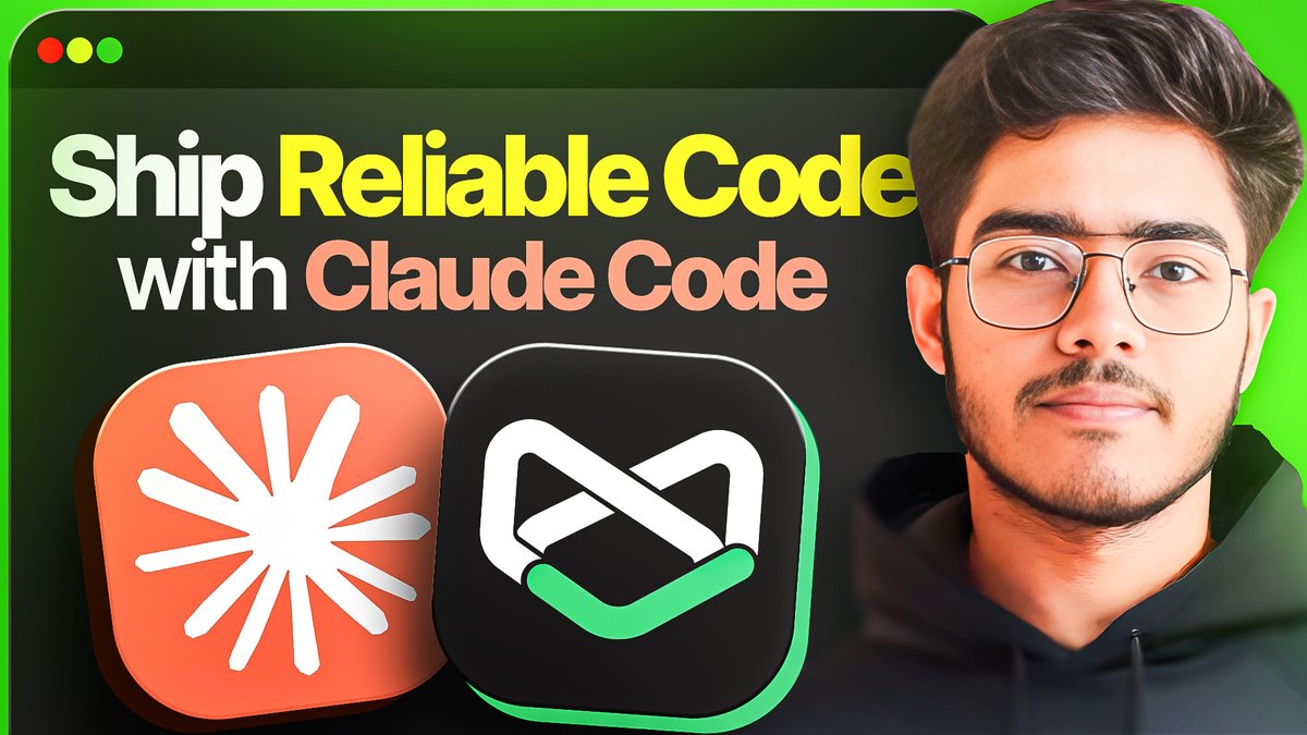 Arindam_1729's tweet image. I’ve been building a lot with Claude Code lately…

But writing code is one thing, shipping reliable code is a whole different game 👀

So I recorded a full breakdown of the exact workflow I use to keep AI-generated code production-ready.

Full video here👇