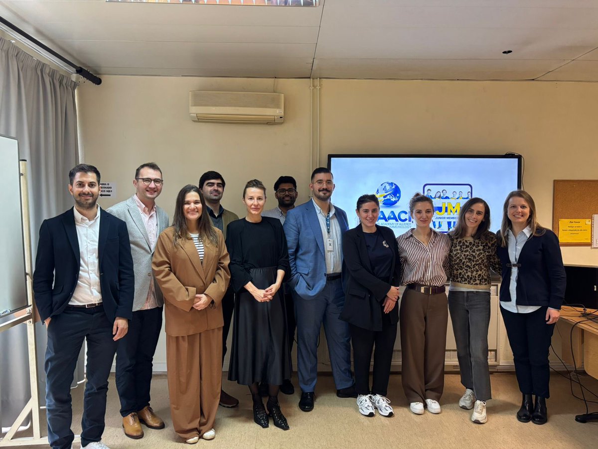 EAACI_JM's tweet photo. Two days of intense work in Porto! New ideas, new projects, and new opportunities for all Junior Members. Building the roadmap for the 2024–2026 term with energy, vision, and collaboration. Onward! 💪✨
#EAACI #JuniorMembers #Porto2025 @EAACI_HQ @eaaci_nexus https://t.co/npEab1nWPr
