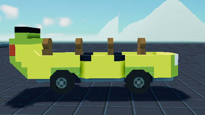 JamangoGame's tweet image. make your own car challenge is producing some fine looking vehicles in Jamango! right now - all built in game using blocks, props and traits 👌 #gamedev