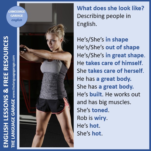 Language_Garage's tweet image. Linda really takes care of herself. She has a great body. #English vocabulary for describing people. #ESL #EFL #EAL #inglés #영어 #英语 #英語 #LearnEnglish. Click to learn more.  thelanguagegarage.com/describing-peo…