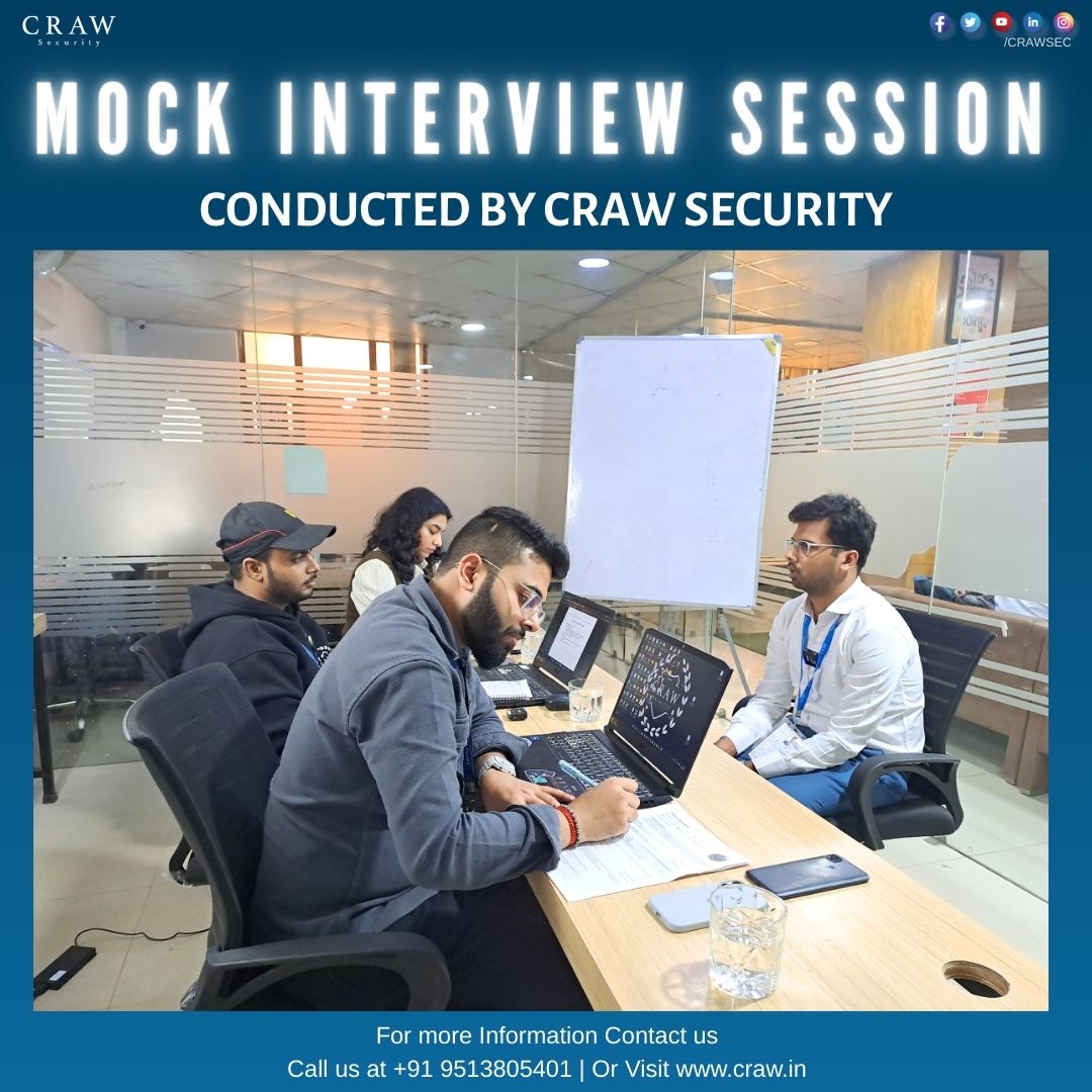 crawsec's tweet image. Craw Security conducted a Mock Interview Session to help students gain real cybersecurity interview experience and boost confidence. 🚀
 Learn, Research &amp;amp; Innovate!
👉 Join Craw Security: craw.in

#CrawSecurity #MockInterview #CyberSecurityTraining