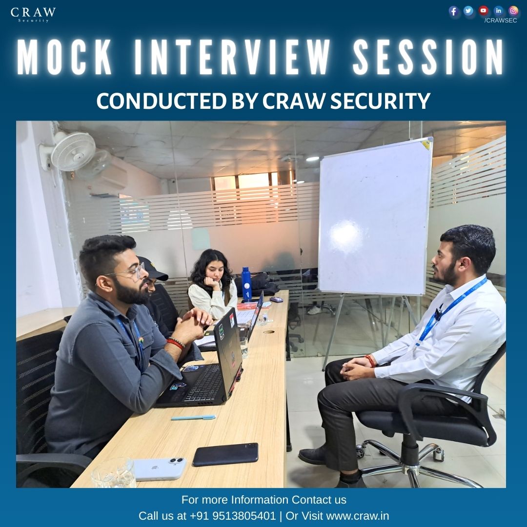 crawsec's tweet image. Craw Security conducted a Mock Interview Session to help students gain real cybersecurity interview experience and boost confidence. 🚀
 Learn, Research &amp;amp; Innovate!
👉 Join Craw Security: craw.in

#CrawSecurity #MockInterview #CyberSecurityTraining