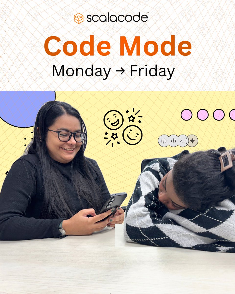 scala_code's tweet image. Mondays feel different when your workplace blends ideas, energy, and togetherness.

Here’s to a week of creating, connecting, and growing.

#MondayMotivation #WorkLife #TeamCulture #Scalacode