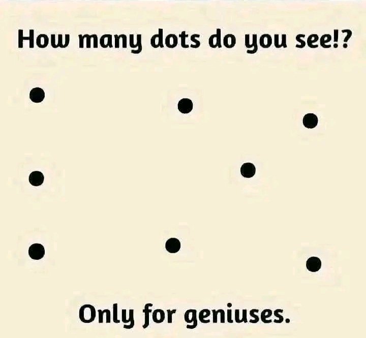 MissLELOMK1's tweet image. Count the dots...but only if you&apos;re genius enough to spot them all!

HINT: it&apos;s not as easy as it looks!