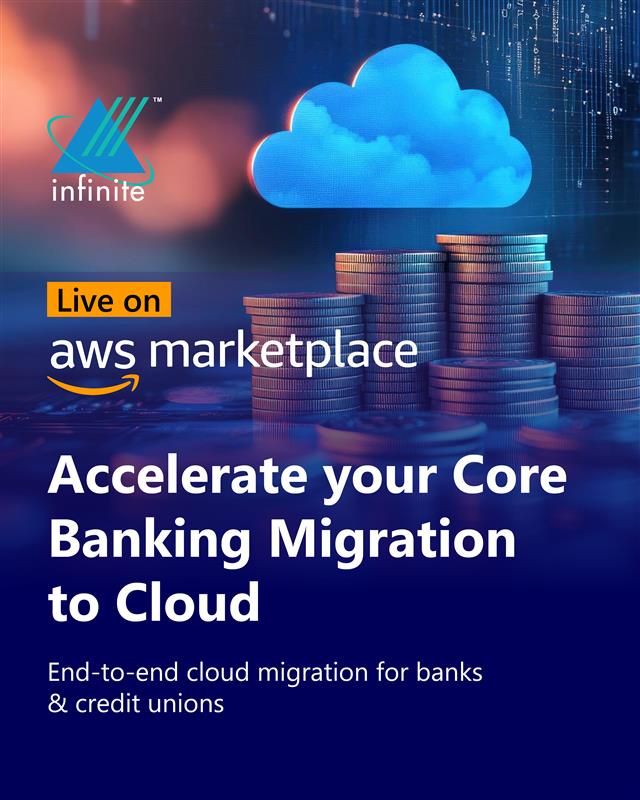 InfiniteOFCL's tweet image. Banking is evolving - cloud is the way forward.💫

Infinite’s Core Banking Migration Workshop on @awscloud helps you modernize faster with expert guidance + automation.

🔗Explore now:-aws.amazon.com/marketplace/pp…

#CloudMigration #AWSMarketplace #InfiniteComputerSolutions