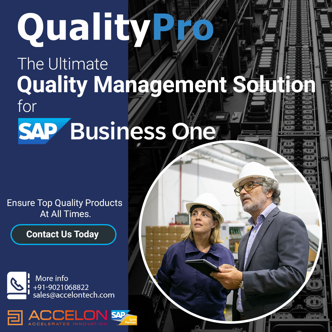 accelon's tweet image. Guarantee Top-Quality Products with QualityPro
The leading quality management add-on for SAP Business One.

✅ Automate Inspections
✅ Minimize Errors
✅ Ensure Compliance—Effortlessly

✨ Meet the gold standard in quality management:
accelontech.com/sap-business-o…

#SAPBusinessOne…