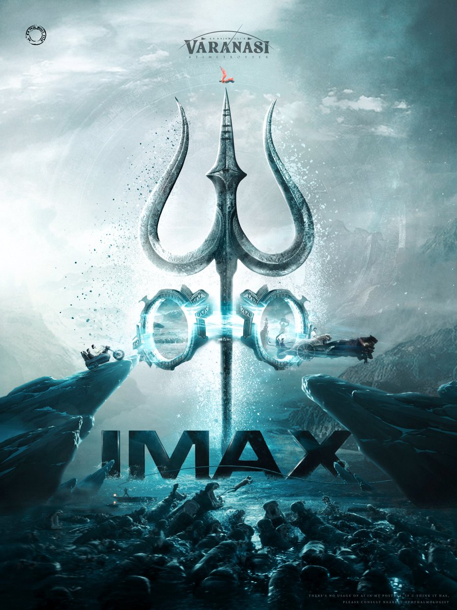 TorchbearerDsgn's tweet image. IMAX Poster 
.
.
.
“When the rhythm of creation becomes the gateway of time, guarded by a trident.. A GlobeTrotter rises to journey across the ages of history.”
@urstrulyMahesh 🙏🏻🔥

#VaranasiFanArt #Varanasi 
@VaranasiMovie