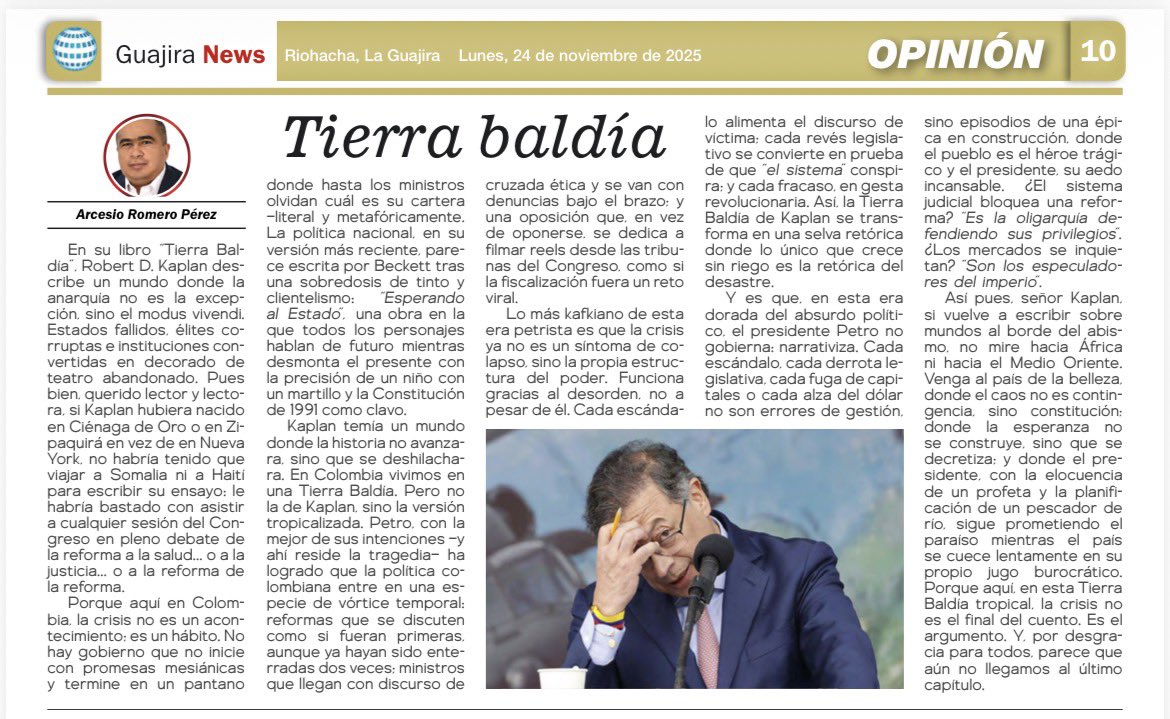 Columna en <a href="/guajiranews/">guajiranews</a>