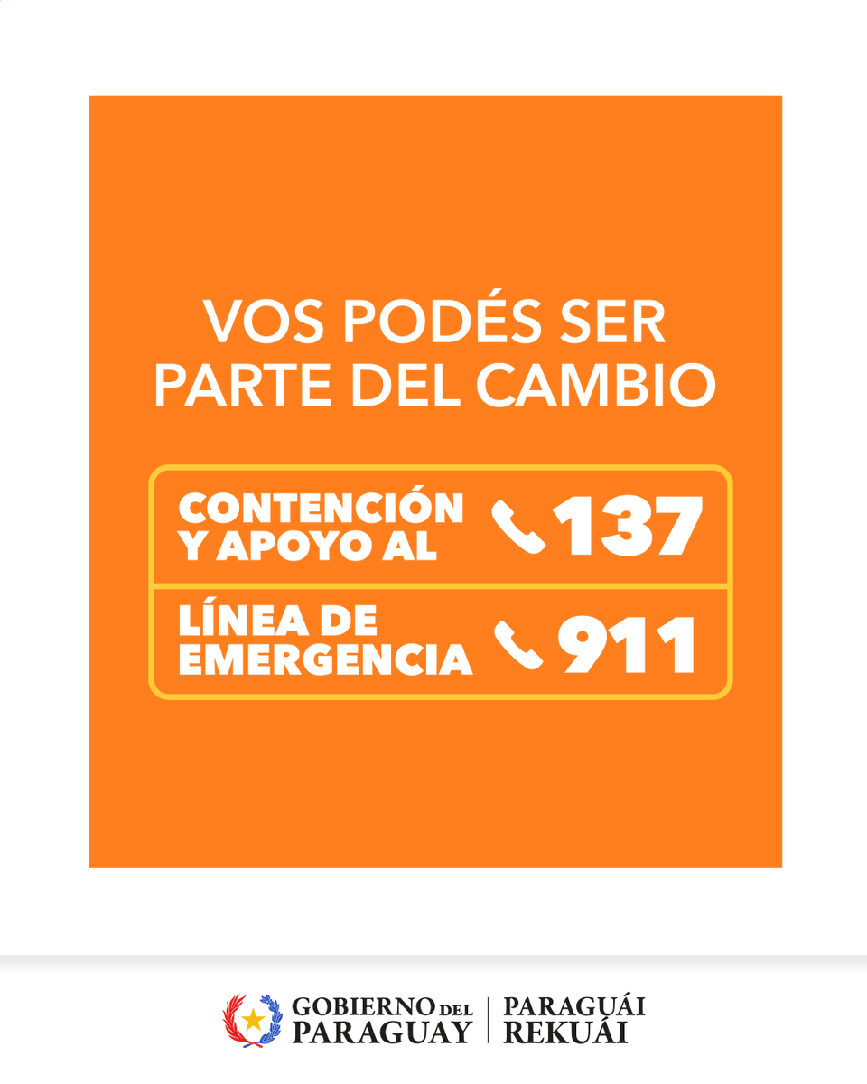 Miticpy's tweet image. 💔 La violencia también se ve así.

¡Digamos las cosas como son!

Conocé nuestras líneas 👇

⚠️ Contención y apoyo al 137.
📞 Línea de emergencia 911.

Mes naranja, por la eliminación de la Violencia contra la mujer.
