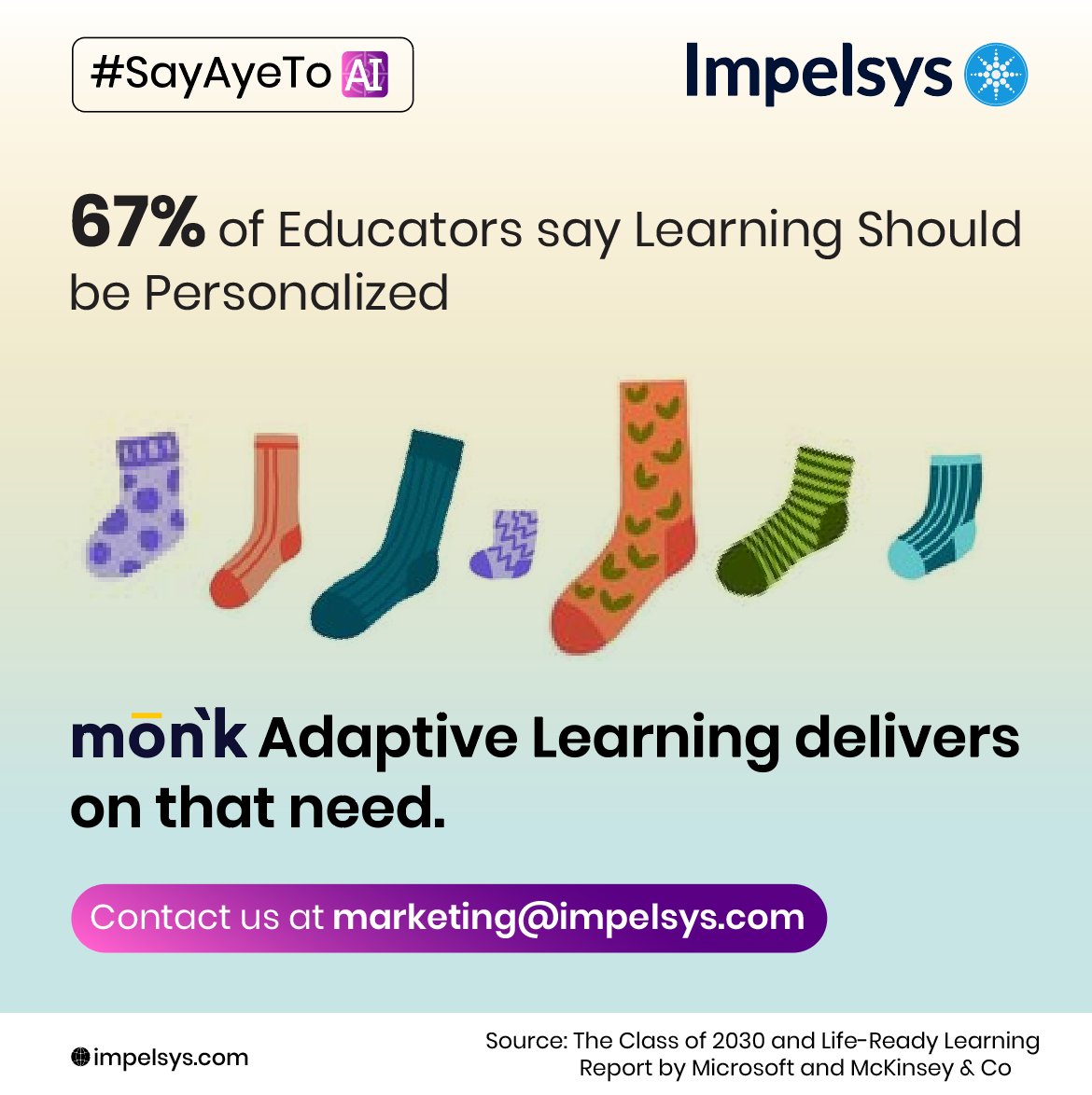 Impelsys's tweet image. With AI-driven personalization, dynamic mastery paths &amp;amp; a plug-and-play model that works across industries, we helps organizations deliver learning experiences that truly adapt to each learner’s pace, skill level &amp;amp; goals.
Know more - themonkplatform.com/products/adapt…
#Impelsys #SayAyeToAI