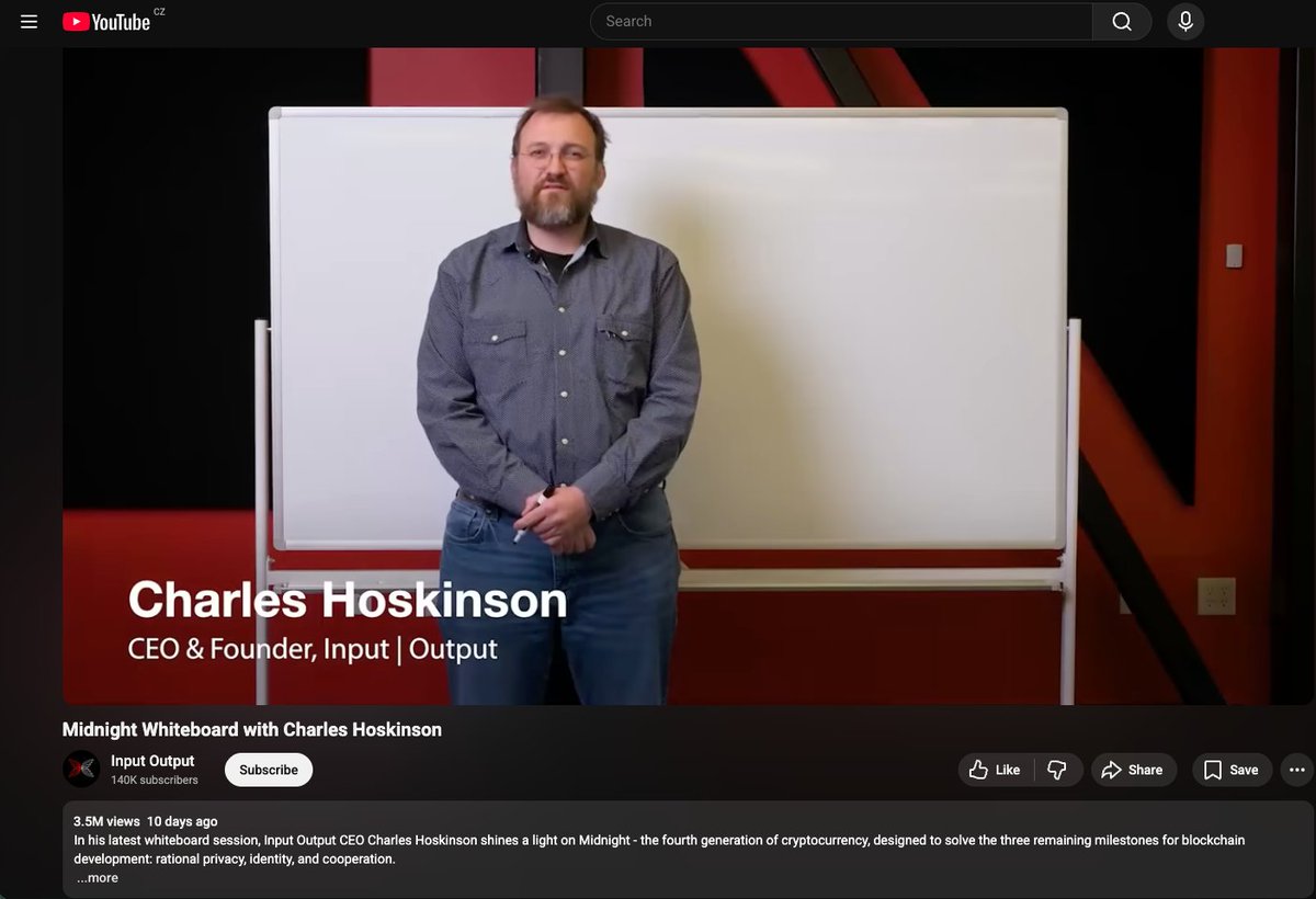 The Midnight Whiteboard video by <a href="/IOHK_Charles/">Charles Hoskinson</a> has already reached 3.5M+ views on YouTube alone! 

Cardano + Midnight will be a great duo.