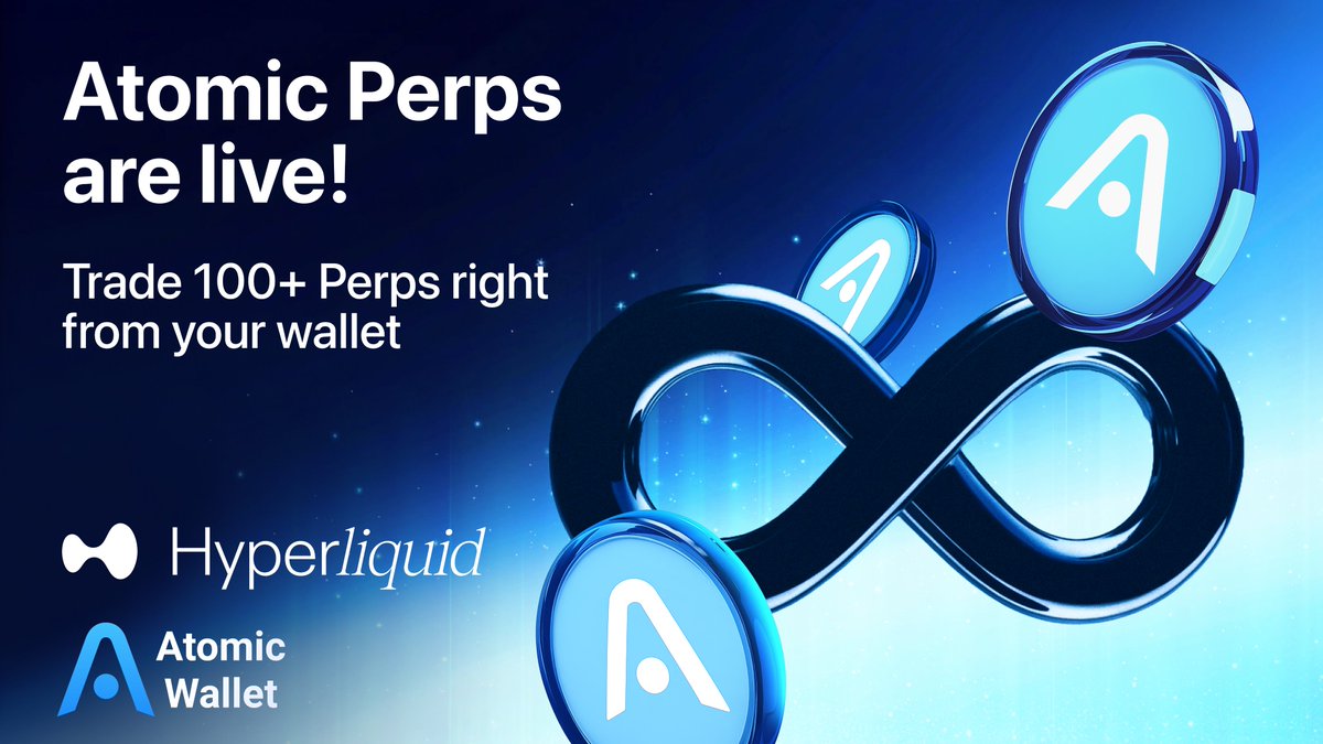 AtomicWallet's tweet image. Long or short all your favourite assets in few clicks!
Up to 40x Leverage, 100+ markets, right from the wallet

powered by @HyperliquidX