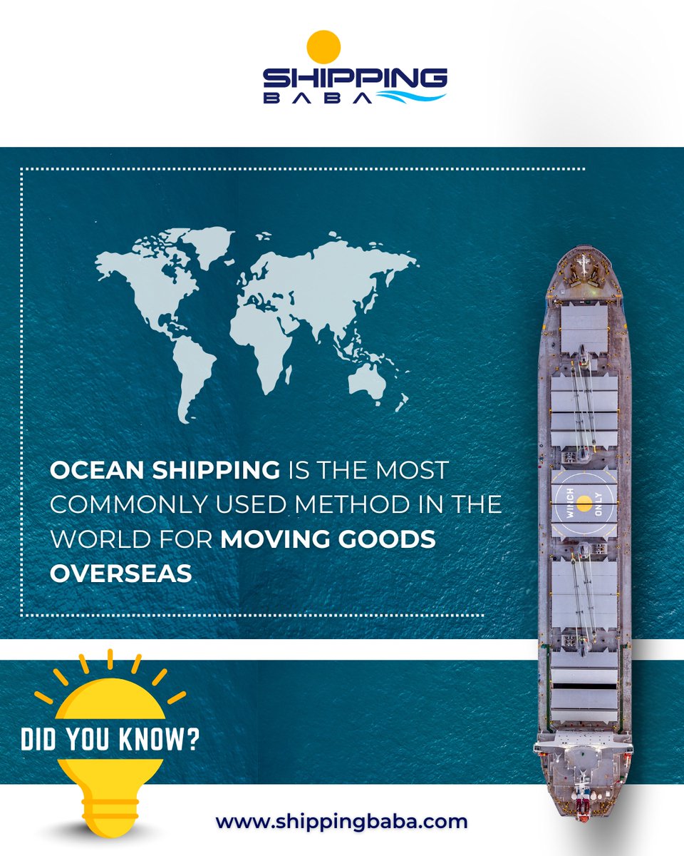 shippingbaba_'s tweet image. 💡 Did you know?

Ocean shipping is the most common way goods move globally.

 Shipping Baba keeps that journey smooth and efficient.

🌐 shippingbaba.com

#ShippingBaba #OceanFreight #LogisticsTrivia