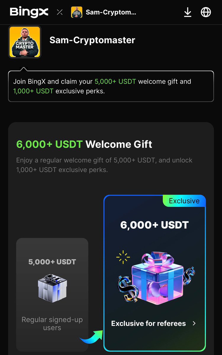 Join 😀😃 and claim 5000+ USDT welcome gift and 1000+ USDT exclusive perks.

👉 bingx.com/invite/IF52BS