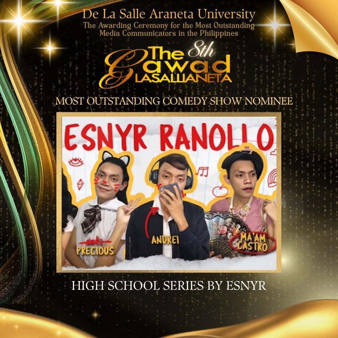 Esnyr is currently nominated as "Most Outstanding Social Media Personality" &amp; "Most Outstanding Comedy Show" for the 8th Gawad Lasallianeta, where she also won the "Most Outstanding Vlogger" award this year

online voting will open soon, so spread the word
facebook.com/share/p/1Lgk5X…