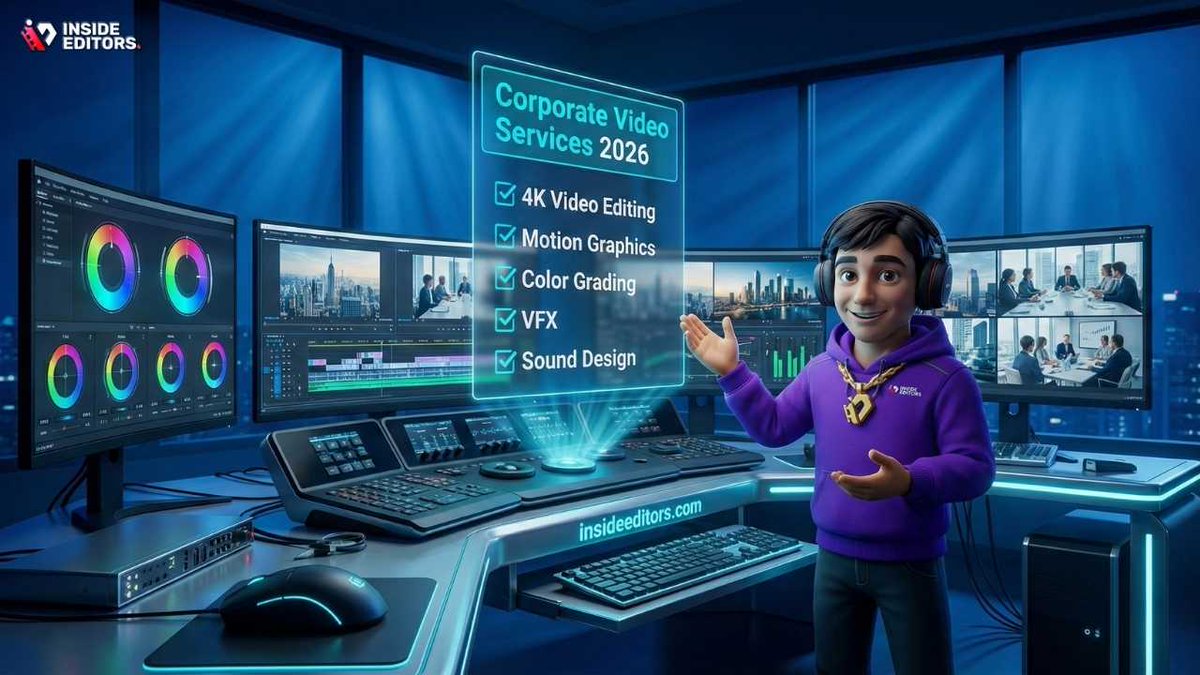 EditorMim71557's tweet image. Want your corporate videos to truly stand out? Here’s how professional editing, cinematic color grading, and strategic Reels optimization can transform your content.

Learn More- insideeditors.com/corporate-vide… 

#VideoEditingTips #ViralContent #CreatorCommunity