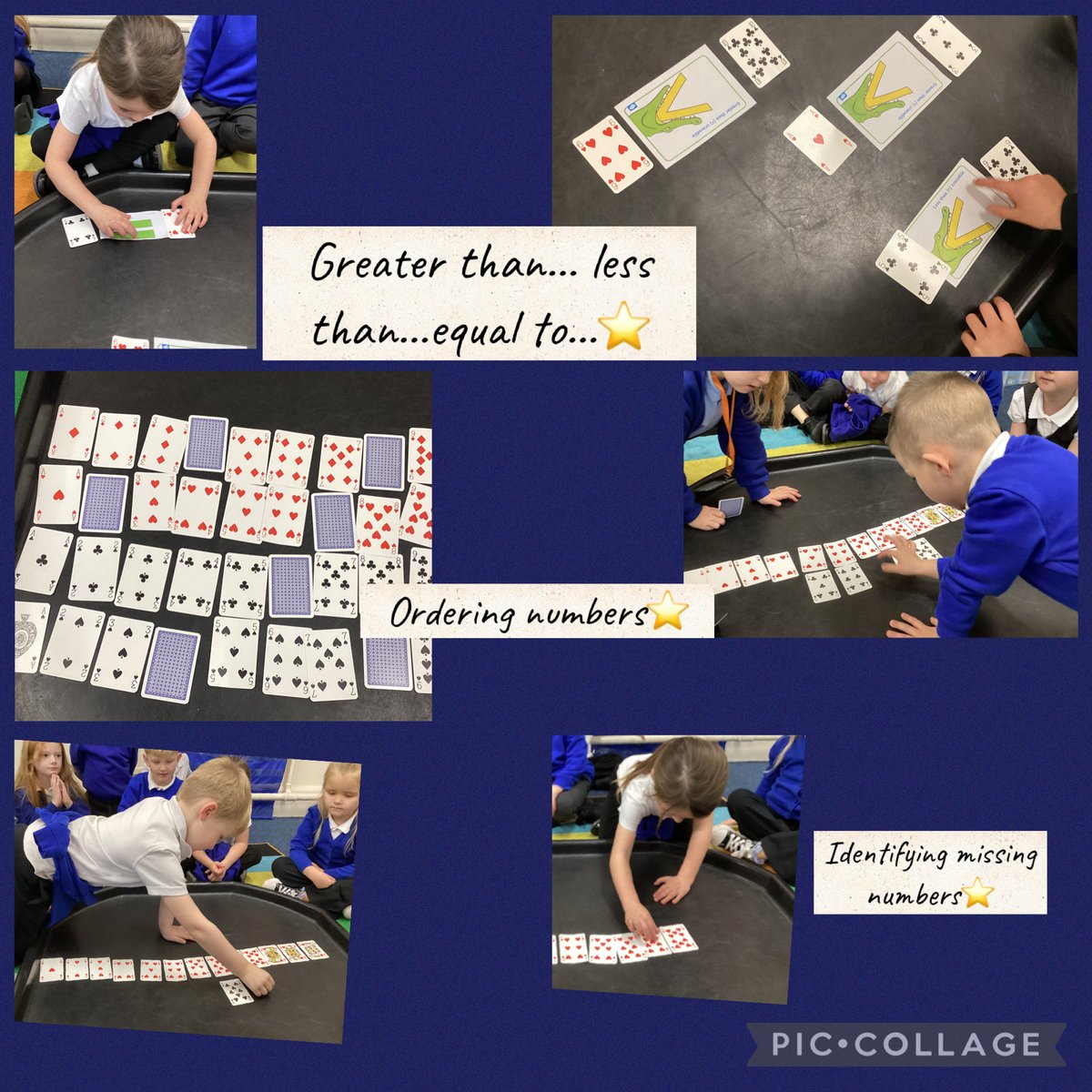 Dos_CochOren's tweet image. Developing our number skills using playing cards. ♣️♠️♦️♥️