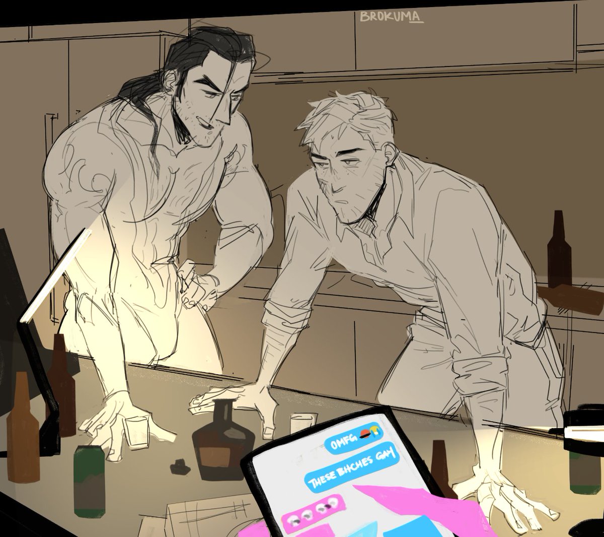 Dunno if i wanna finish this but #flambert #mechabae #dispatch 🍻