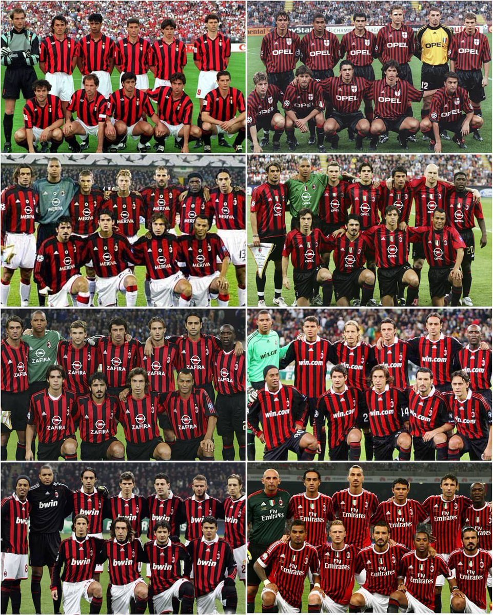 90sfootball's tweet photo. Milan have had some brilliant teams throughout the years! https://t.co/qi8w8oNEo1