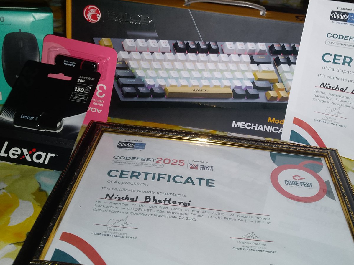 nischaljs's tweet image. kept the winning streak alive! 
So proud to announce we&apos;ve qualified for the Codefest National Level Hackathon in KTM!
#Hackathon
