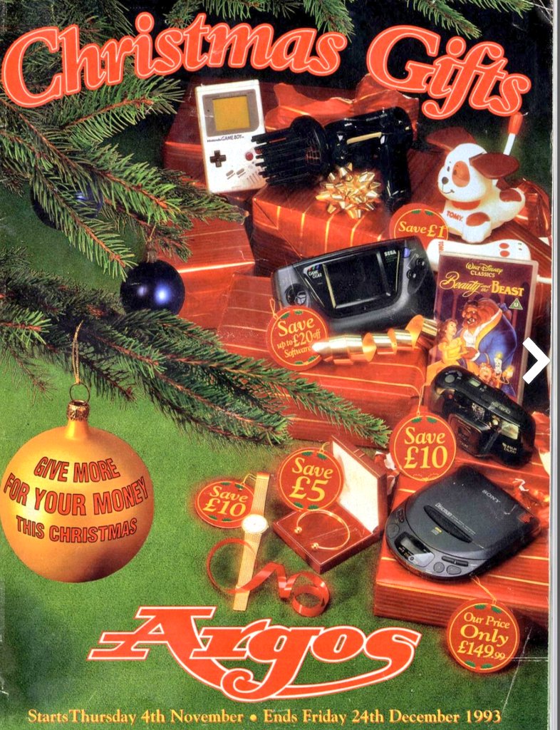 Just under a month left til Xmas. Got your wishlist from the Argos catalogue yet? 🖊🎮🎄

#SEGA #Nintendo #90s