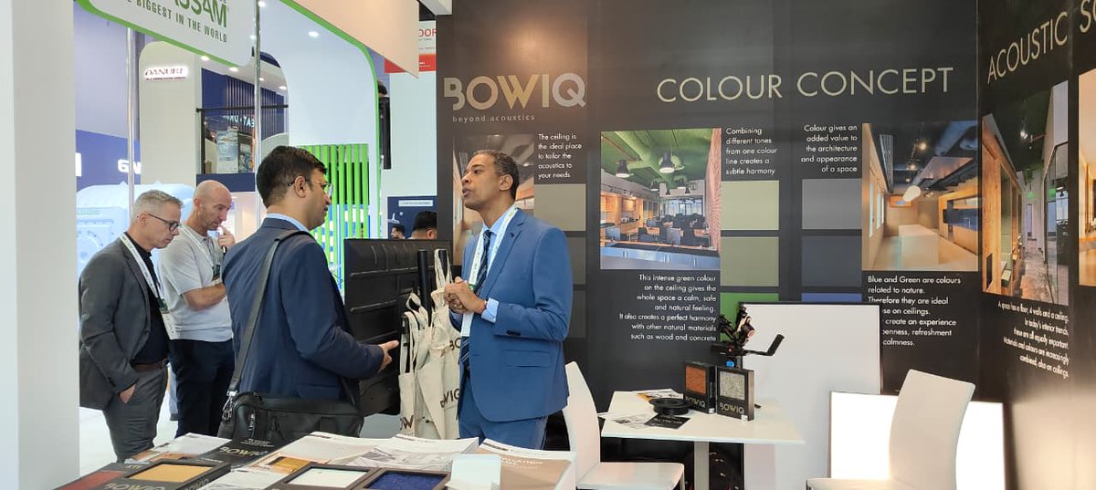 Dutcotennant's tweet image. A powerful start for Dutco Tennant LLC &amp;amp; BowiQ at #BIG5Global2025!

Our acoustic trio — BOCOUSTIC, BOSPRAY &amp;amp; BOSTRETCH — drew strong interest on Day 1.

📍 Dubai World Trade Centre
🟦Hall 4E180

#AcousticSolution #InteriorAcoustics #CeilingSolution #BOWIQ #DutcoTennantLLC