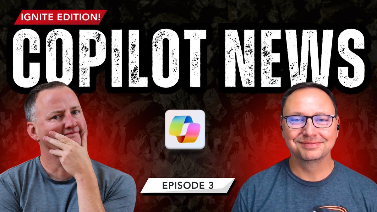 ShanesCows's tweet image. Get caught up on the AI related news from Ignite that we found the most interesting. Agent 365, Vibe Power Apps, Agents in Excel, and more.
youtu.be/kuPNMKD9icw