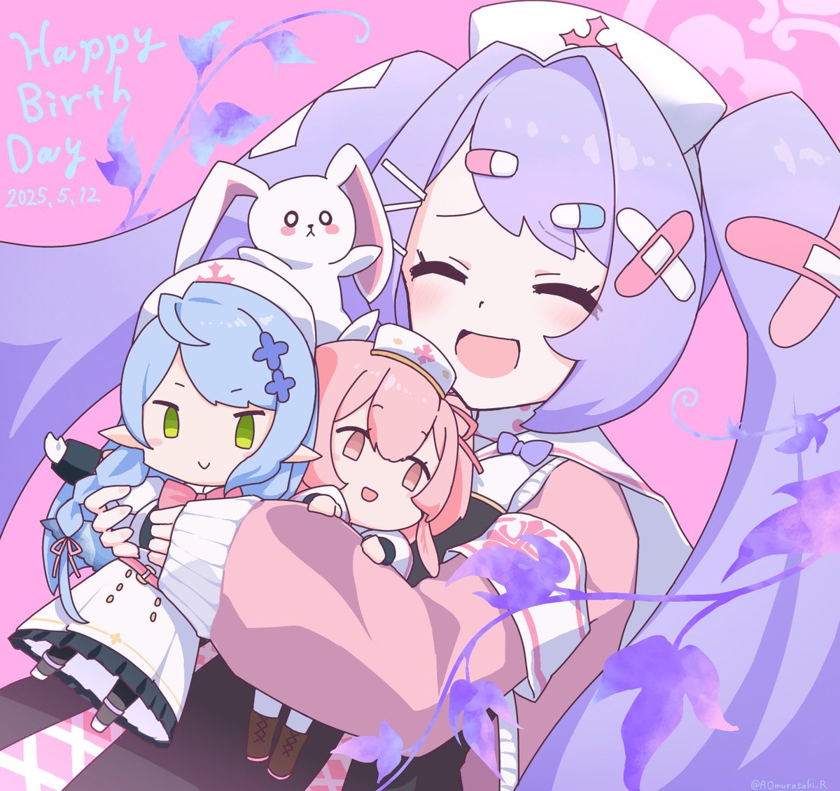 AOmurasaki_R's tweet photo. 救護騎士団誕生日絵2025が揃った！
来年も描くぞー https://t.co/YitqeiyafN