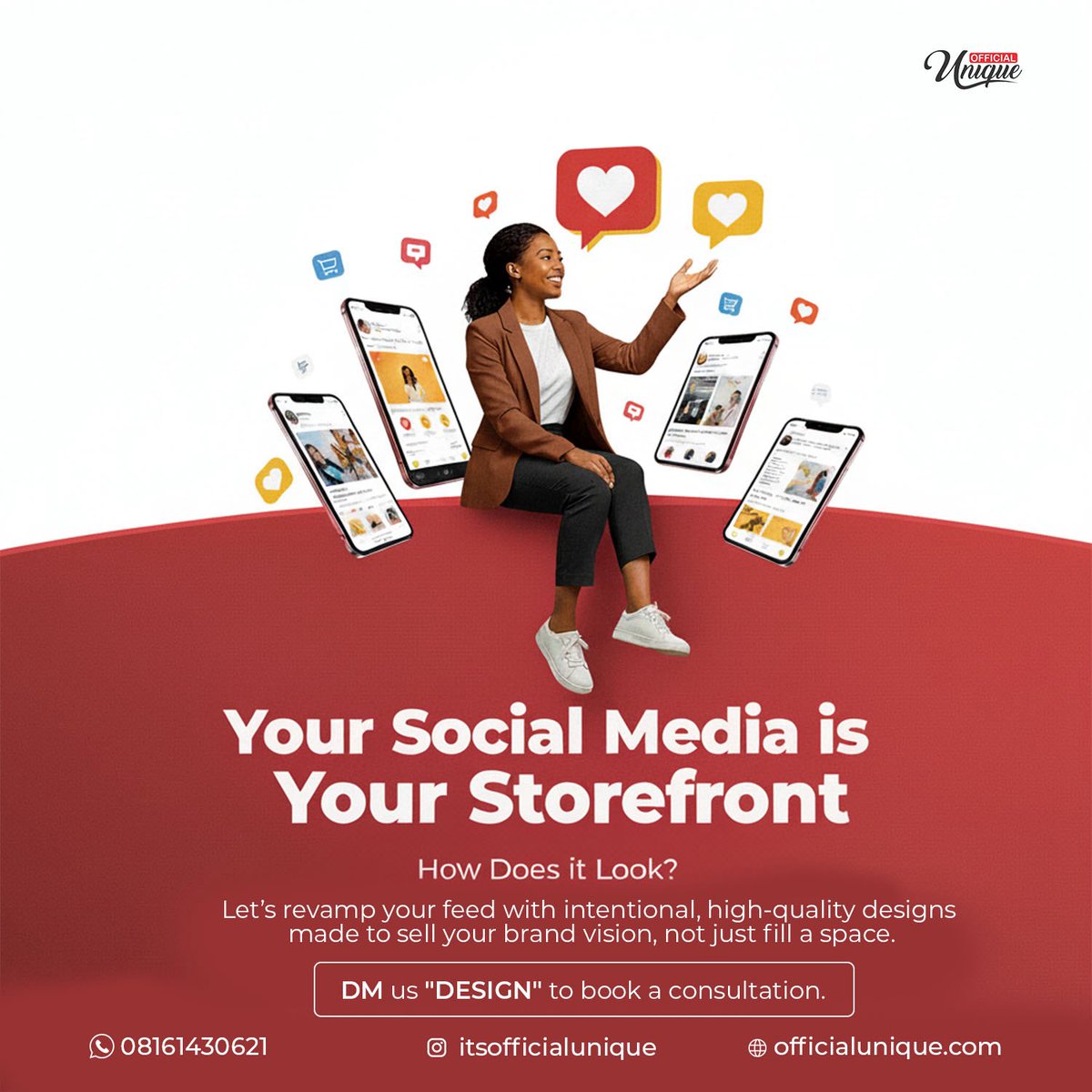 aofficialunique's tweet image. Your feed is the first thing customers judge — make it unforgettable.

Let’s transform your page with intentional, high-quality designs that sell your brand vision, not just decorate it.

DM “DESIGN” to get started.

#officialunique #officialuniquedesign