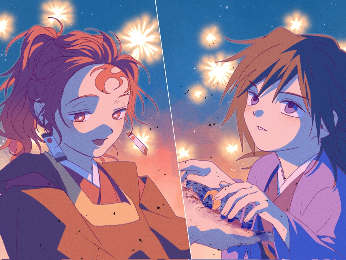 🌊🎴
탄지로에게선 재가 타는 냄새가 났다.

그럼에도
밥은 맛있었고
손길은 따뜻했고
웃음은 부드러웠다.