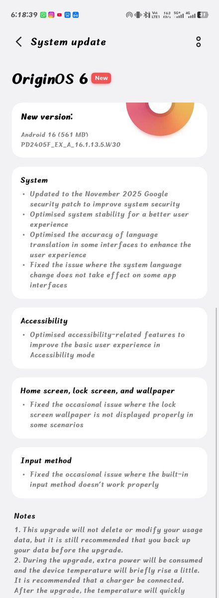 spiderOP98's tweet photo. After origin os 6 Updated...i got 3rd ota update!! How is it can i do or skip !!?? @harinarayananpc @IqooInd @OriginOS_India @SavageAryan007 https://t.co/3BPf8OjVWM