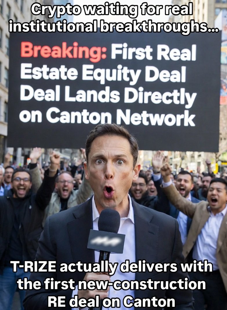 rabiealislm's tweet image. This is the kind of progress the space actually needs. Not theories, but real institutional-grade execution. T-RIZE bringing the first new-construction RE deal to Canton sets a serious benchmark.

Follow - @trize_io 

#TRizer #CantonNetwork #RWA