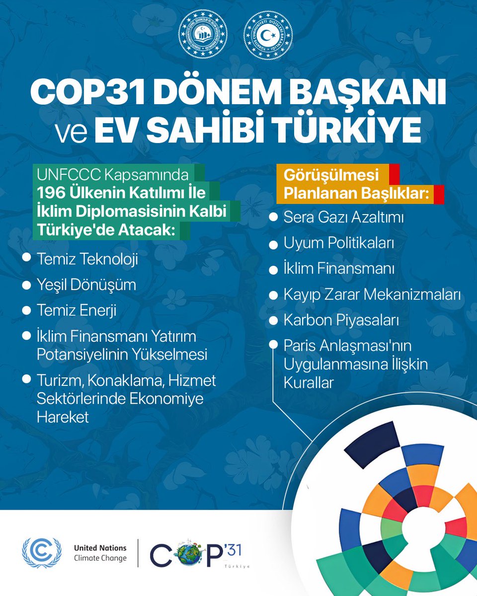 EmineErdogan's tweet image. Gelecek yıl #COP31’e ev sahipliği yapacak olmamızın ülkemiz ve tüm insanlık için hayırlı olmasını diliyorum.

Hepimiz için gurur vesilesi olan bu önemli adım, #SıfırAtık hareketine küresel ölçekte yön veren Türkiye’nin, çevre bilincindeki kararlılığının dünyada karşılık…