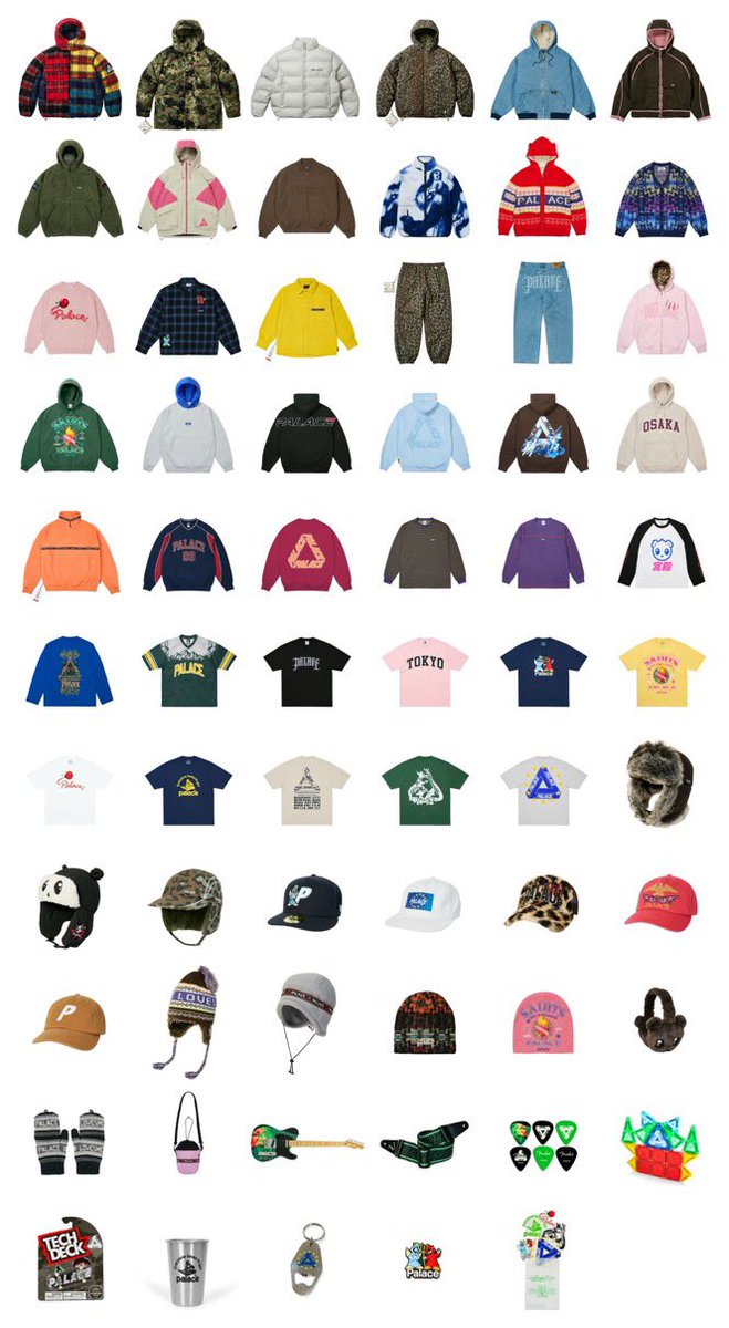 PALACE SKATEBOARDS “HOLIDAY 25” Collection の商品が公式公開
