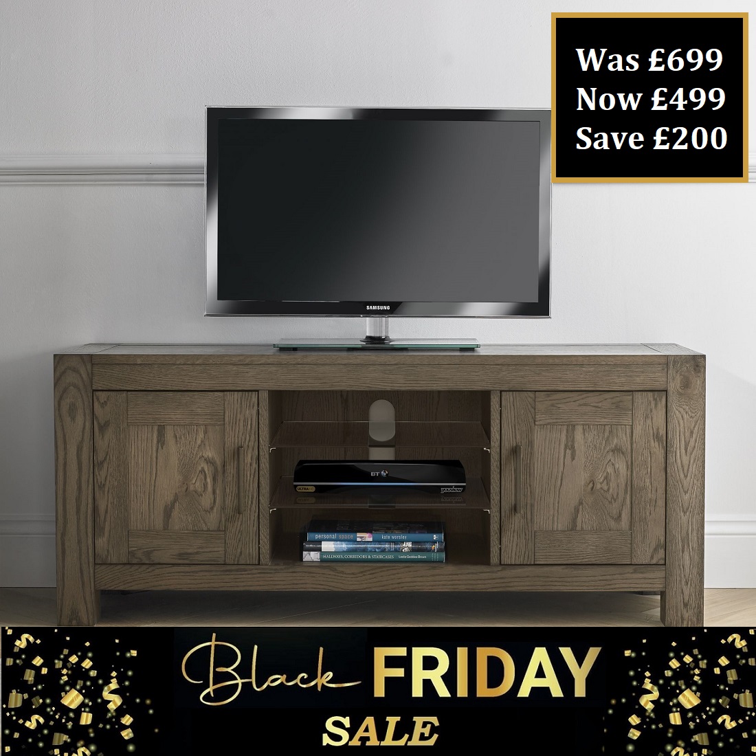 OakFurnitureCo's tweet image. Save £200 OFF the Turin Dark Oak #TVUnit in our 🖤#BLACKFRIDAYSALE🖤 while stock lasts!

🛒 Shop the look here &amp;gt; oakfurnitureuk.com/turin-dark-oak…

🚛 Free Home Delivery to most Mainland UK postcode areas on orders £399 and over, plus guaranteed Pre-Christmas delivery on all in-stock items