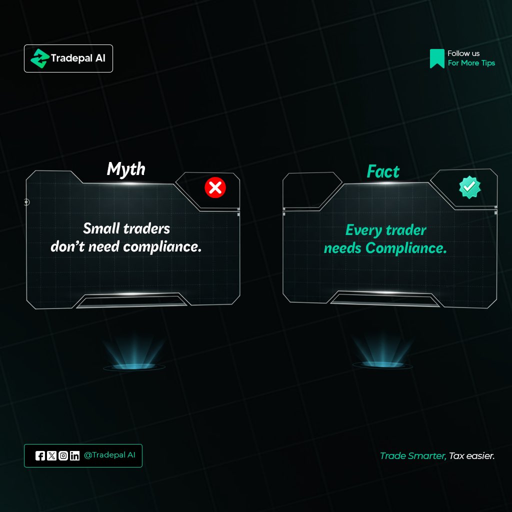 Tradepal_ai's tweet image. Myth busted ! Period 💥 

Trade smarter . Tax easier 

#tradepal_ai #explorer #otctrade #compliance