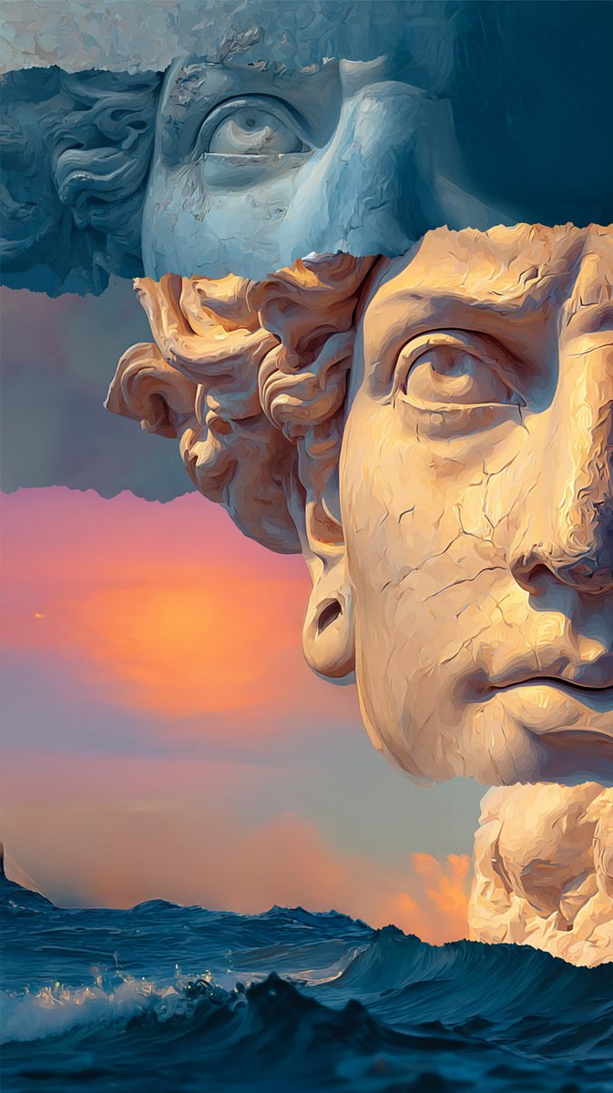 AIArtLife1's tweet image. #AbstractPortrait #ModernArt #Fragmented #DigitalCollage #Photomanipulation #ArtisticPhotography #Expressionism #ArtOfTheDay #ClassicalRemix #SculptureArt #MarbleStatue #AncientGreece #VisualPoetry #AestheticFeed #FineArt #SunsetVibes #ArtDaily #CreativeContent #DeepThoughts