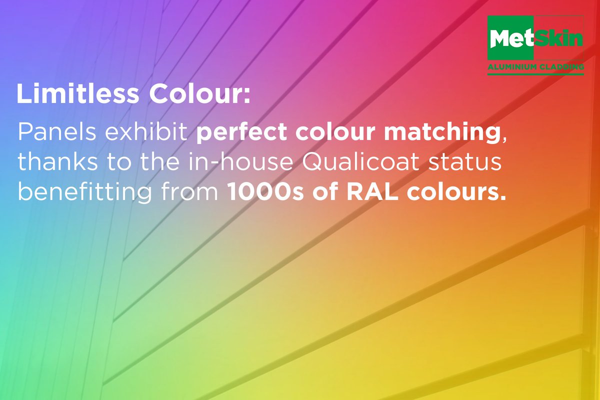 VivaldaLimited's tweet image. The possibilities are limitless when it comes to colour with MetSkin🌈

🖥️ Learn more about MetSkin here: loom.ly/Gv-1s8s
📩 Contact our team at sales@vivalda.co.uk

#VIVALDA #Cladding #FacadeSystems #BringingConstructiontoLife #MetSkin