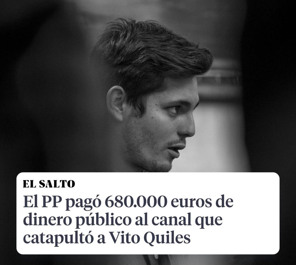 O sea, que Vito Quiles, ni es español, ni periodista y vive de las paguitas.
Vaya, vaya, vaya.