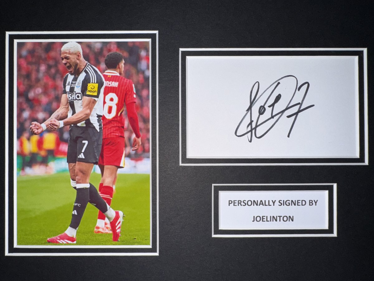 NufcMemorabilia's tweet image. COMPETITION TIME! To have a chance of winning this signed Joelinton Newcastle display, FOLLOW US then LIKE and RETWEET the post. Winner announced 28th November 2025 #nufc #Joelinton #toonarmy #bigjo #NewcastleUnited