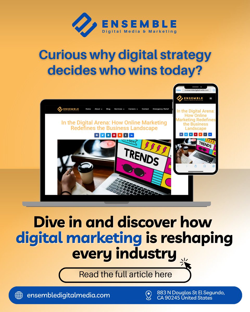 ensembledm's tweet image. The digital world moves fast but the brands that win move faster 👀 

Online marketing is not optional it is the new foundation of growth. 
Read the full breakdown here 👇
ensembledigitalmedia.com/online-marketi…

#MunifAli #TheMPOWRCollective #LosAngeles #MarketingStrategy