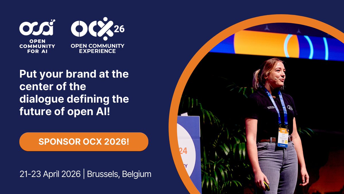 EclipseFdn's tweet image. ✨ AI is transforming every industry, but the challenge is building it responsibly.
By sponsoring @ocxconference you will:
🔹 Support open and transparent AI
🔹 Align with communities shaping standards
🔹 Gain credibility in the evolving AI landscape
hubs.la/Q03GD_j00