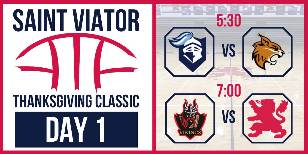 Day 1 of the 48th annual <a href="/ViatorClassic/">Saint Viator Thanksgiving Classic</a> begins TONIGHT!  We have <a href="/ProspectHoops/">Prospect Boys Basketball</a> vs <a href="/LHSwildcatBball/">🏀LHS Basketball🏀</a> and <a href="/AHSvikingathle1/">Amundsen High School Athletics</a> vs <a href="/stviatorbball/">Saint Viator Boys Basketball</a> 

#ViatorClassic48