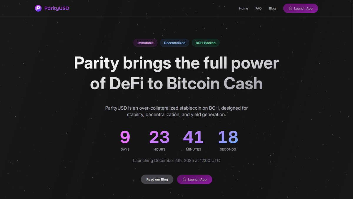 ParityUSD's tweet image. less than 10 days to go, the single-digit countdown begins ⏲️