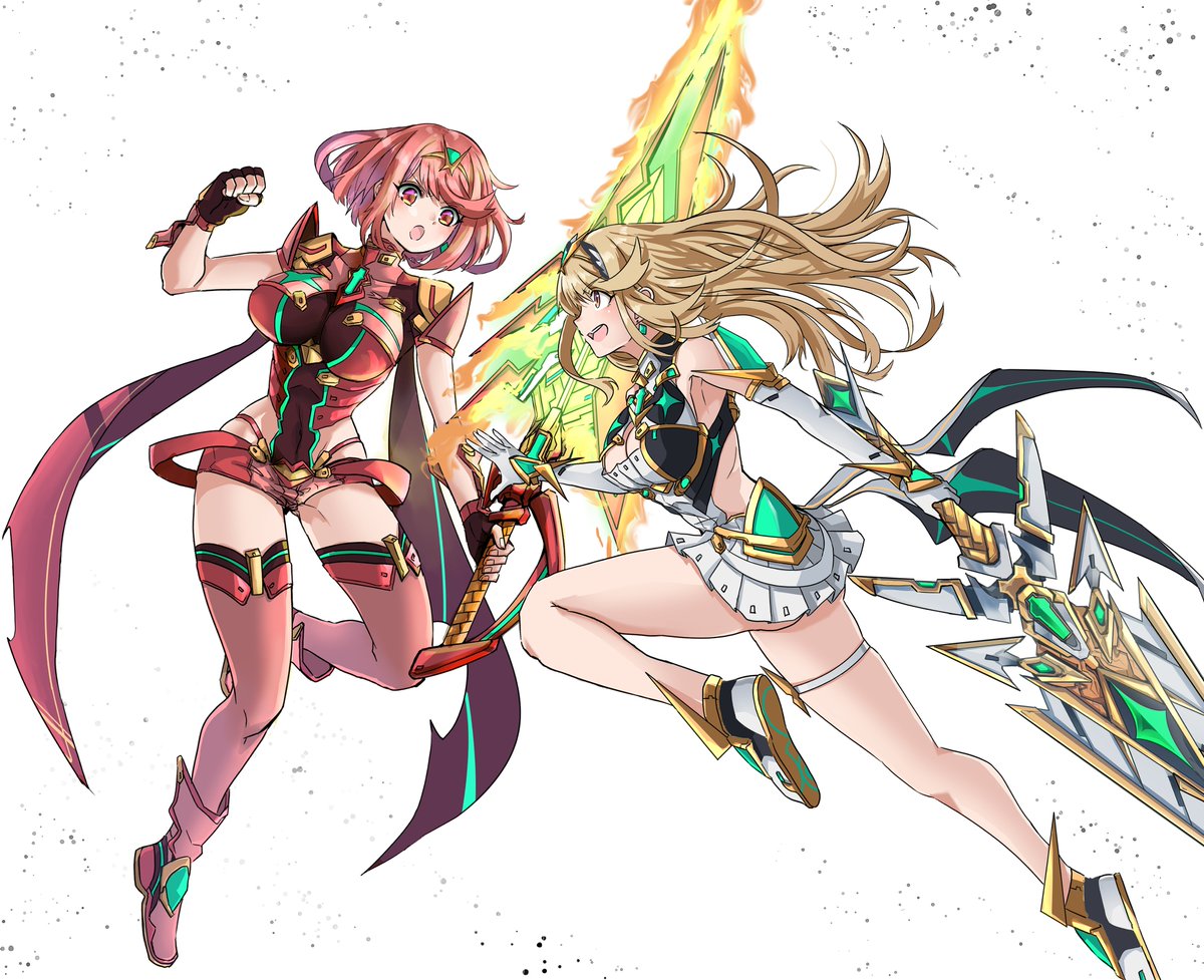 というわけで二人を重ねてみました(*´▽｀*)★
#XenobladeChronicles2 #ゼノブレイド2