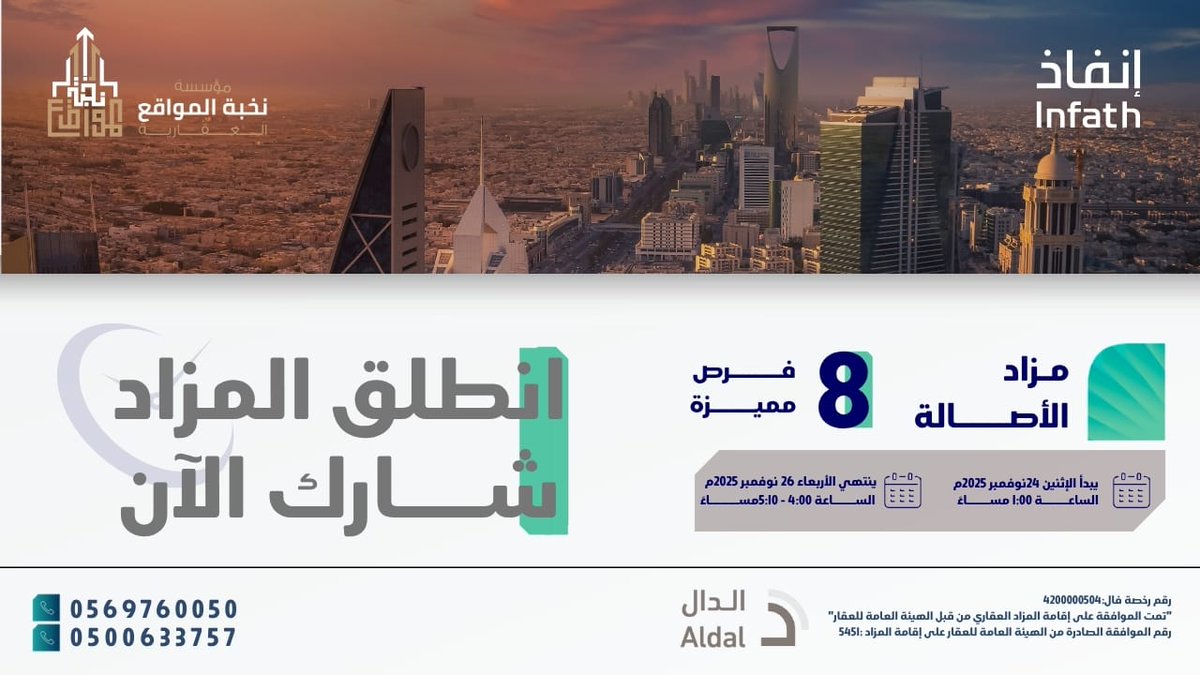 مؤسسة نخبة المواقع العقاريه tweet media