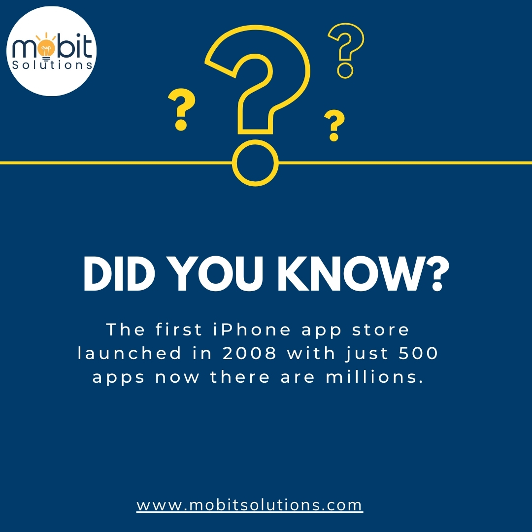 Mobit_Solutions's tweet photo. 🤯 Did you know? The first iPhone App Store launched in 2008 with just 500 apps. Now there are MILLIONS!

#AppStore #MobileApps #TechHistory #Innovation #iPhone #DigitalTransformation https://t.co/q8KxeHfbPz