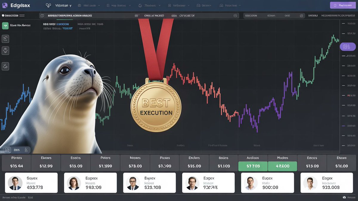 369kamasutra's tweet image. Traders save thousands on @edgeX_exchange lower slippage and spreads mean better execution for everyone seal wins the smart trader award 🥇🦭 #EDGEX #Execution #SmartTrader