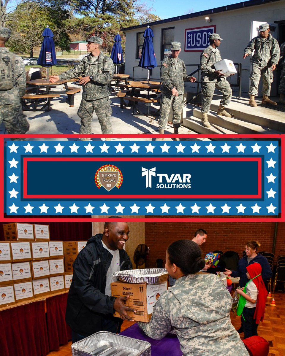 This holiday season, TVAR Solutions is proud to support military families through <a href="/The_USO/">USO</a>'s #TurkeysForTroops 🦃 Thank you to our service members and their families for all they do.

Learn more about this amazing program here 👉 bit.ly/47Vyg98

#ThisIsTVAR