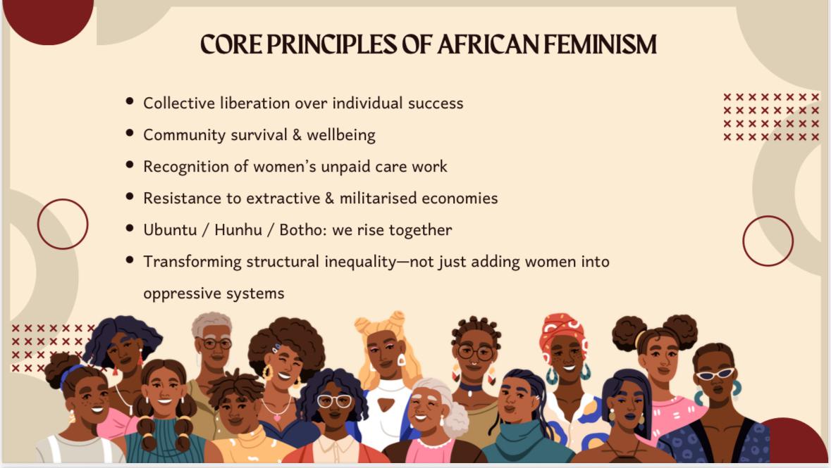 FemnetProg's tweet image. African Feminisms centre care, community wellbeing, and collective liberation  a sharp contrast to racial capitalism, extractivism, and patriarchal growth models.
Feminist Economics vs. Mainstream Economics:
While mainstream macroeconomics glorifies money, machines, and men,…